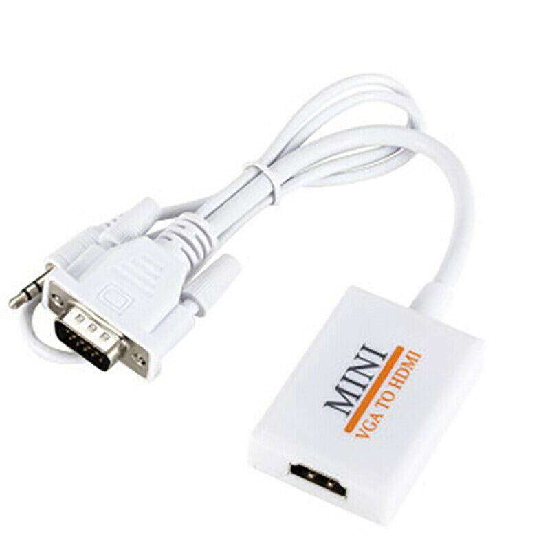 VGA Male To HDMI Output 1080P HD + Audio TV AV HDTV Video Cable Converter  CXY