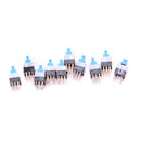 10Pcs 7*7Mm 6Pin Push Tactile Power Micro Switch Self Lock On/Off ME