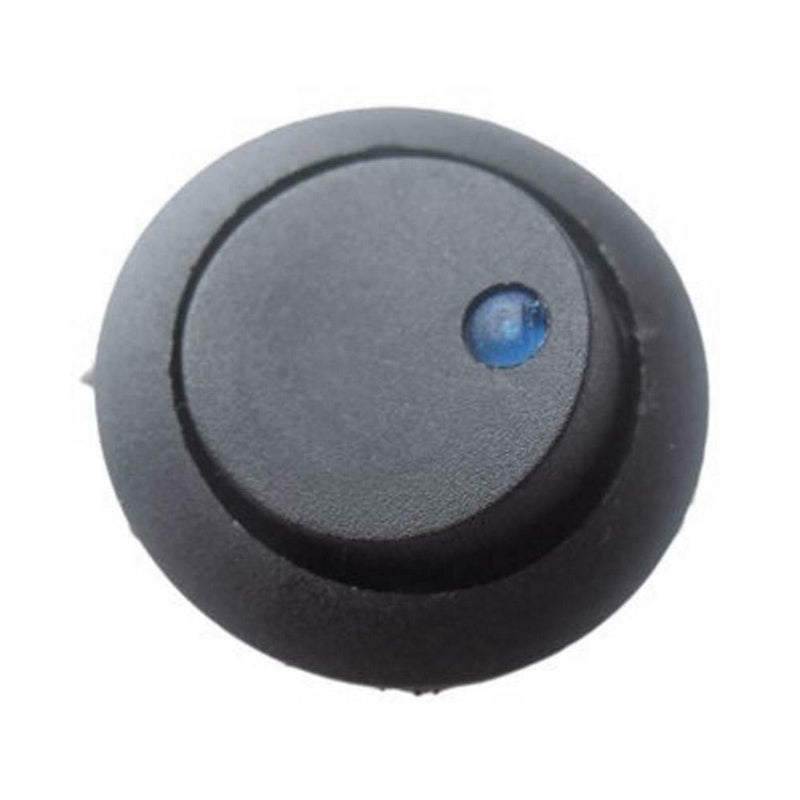 3 Models LED DIY Round Light Rocker Switch Power Button Switches (Blue)