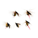 5Pcs Yellow and Black Bumble Bee Fly Insect Flies Dry Fly for Trout Fishing