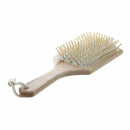 Natural Bamboo Paddle Cushion Massage Hair Brush Ball-Tipped Wooden Bristle