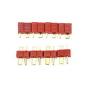 10 Pairs Non-slip TPlug Male and Female Connectors for RC Lipo Battery Red