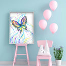 Flying Butterfly 5D DIY Full Round Diamond Painting Digital Canvas Handwork