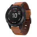 Leather Quick Release Watchband Wrist Strap for Garmin Fenix 6 Smartwatch