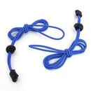 One pair of elastic shoelaces lock lock shoelace 120 cm dark blue + black Y9G7