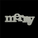 Greeting words Merry Metal Cutting Dies For DIY Scrapbooking Card Craft DecorXP