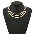 Rock Street Metal Hollow Punk Collar Choker Necklace Women Personality Stat P8Y9