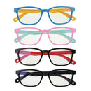 4pcs Kids Eyeglass UV400 Children Anti Eyestrain Soft Frame Eyewear Unisex
