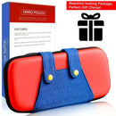 Hard Case Zipper Carrying Storage Bag Fit for Nintend Switch (Red+Blue)