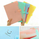 Plastic Expanding File Folders Accordion Document Organizer 5-Pocket A4 Let G4C9