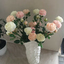 3 Heads Artificial Flowers Peony Bouquet Silk Flowers Bridal Bouquet Fall V P8Y7
