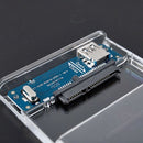 1X(Transparent 2.5 Inch Hdd Case Sata To Usb 3.0 Adapter High Speed Box Har
