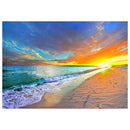 Beach in Setting Sun Full Drill Round Diamond Painting DIY Embroidery Kits