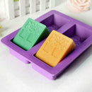 4-grids Rectangle Tree Soap Mold Cake Mold Silicone Mold Chocolate Mould W6Y5