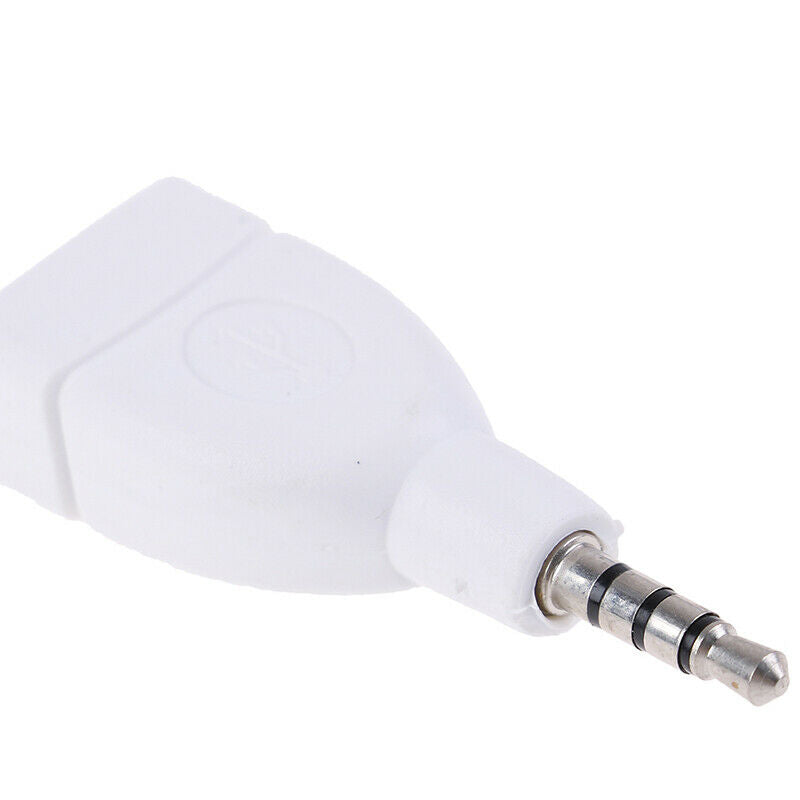 Converter Adapter USB 2.0 Female to 3.5mm Male AUX Audio Car Plug Jack wh dfTEUS