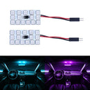RGB T10 ba9s 15SMD-5050 Car Dome Light Interior Light with Remote Control