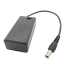 5x 9V 9-volt PP3 Battery Holder Box Case W/ Cover Switch DC Power 5.5*2.1mm