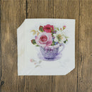 20pcs flower paper napkins food festive party tissue napkins decoupage decor FT