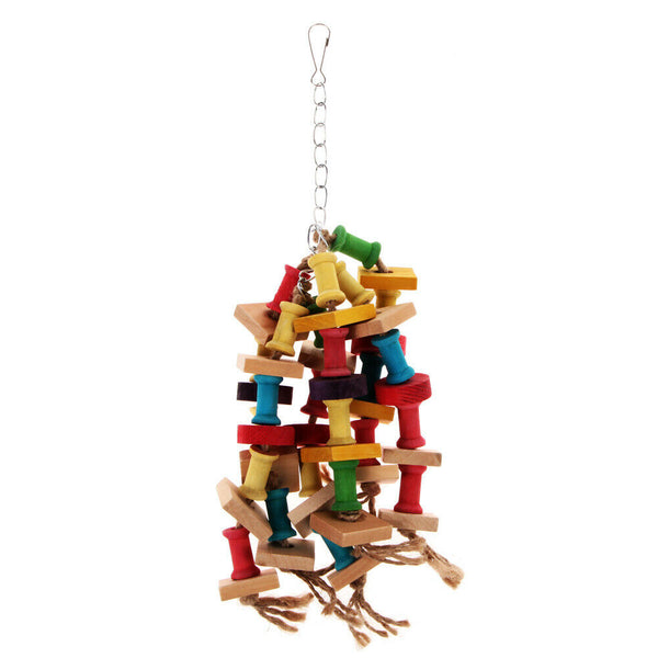 Colorful Parrot Macaw Cage Chew Toys Pet Bird Conure Swing Scratcher