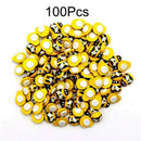 100Pce Tiny Wooden Bee Flatback Embellishment for Craft Scrapbooking DIY De