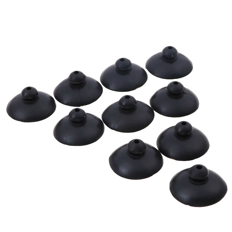 10pcs Black Soft Silicone Suction Cup Clip Sucker Holder Fish Aquarium Tank3cT