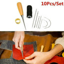 Sewing Needles Stitching Leather Waxed Thread Cord Sew Drilling Awl Thimble AU
