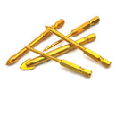 5Pcs Titanium Coated Glass Drill Bit Set 3/4/6/8/10mm With Hex Shank Toolsã€NME