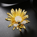 Fashion Daisy Honeybee Brooch Pin Collar Badge Corsage Jewelry Women AccessoD Gw