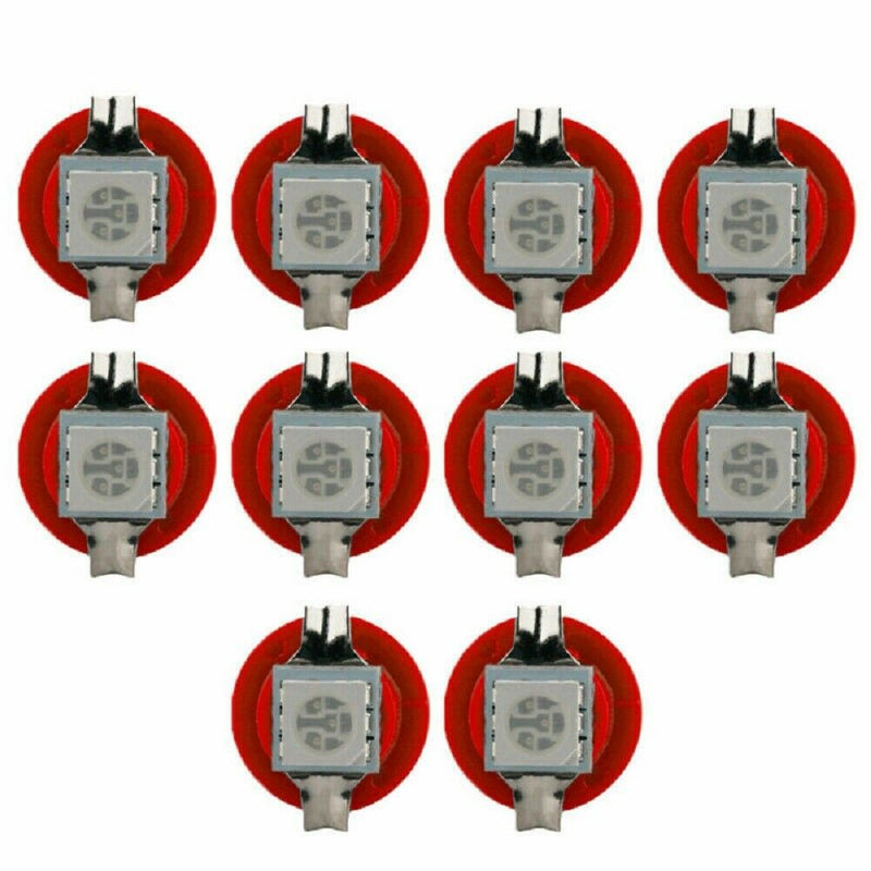 10X LED T5 B8.5D 5050 1SMD Dashboard Dash Gauge Instrument Interior Light Bulbs