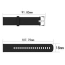 Silicone Adjustable 18mm Watchband Wrist Strap for Ticwacth C2 (Black)