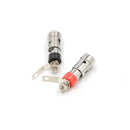 2pcs Speaker Audio AMP Terminal Binding Post Spring Loaded Type Nickel Plated ME