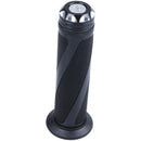7/8 CNC Motorcycle Grips Handlebar Gel Aluminum Rubber Black