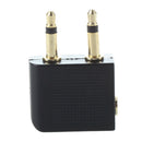 3.5 mm x 3,5 mm Aircraft Airline Travel Headphone Jack audio Adapter D7G2