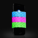 Luminous Streamer Micro-USB Fast Charge Cable for Android Z green
