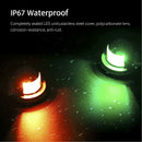 2X 8 LED Marine Bow Boat Yacht Navigation Green Red Light 12V Stainless Steel f+