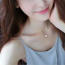 Women Transparent Fishing Line Clavicle Necklace Zircon Pendant Necklace- OZ