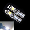 2pcs T5 Car Auto LED smd 3528 Wedge LED Light Bulb Lamp Dash Board Light White F