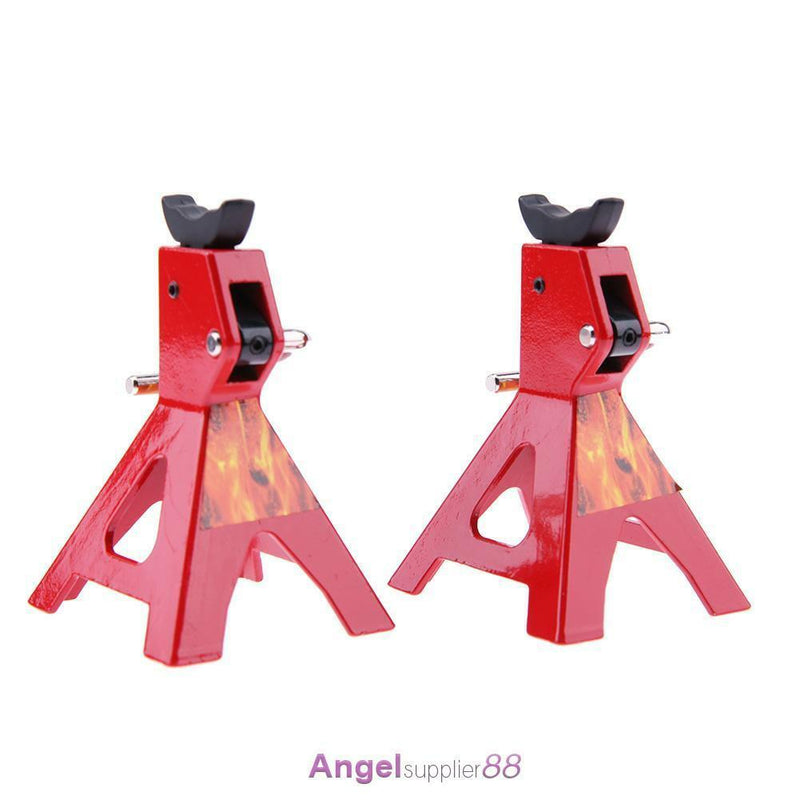 2pcs 6 TON Metal Scale Jack Stands for Axial SCX10 TAMIYA CC01 RC Trucks
