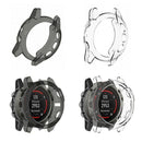 2pieces Smart Watch Silica Gel Protective Case Clear For garmin fenix 5X