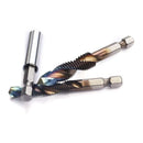 7PCS Hex Shank Titanium Steel Screw Thread Drill Bits Set Compound Tap M3-M10