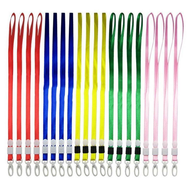 10Pcs Neck Strap Lanyard Safety Breakaway For ID Name Badge Holder Keys ClipLJLJ