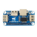 Waveshare Ethernet / USB HUB HAT for Raspberry Pi 1X RJ45 Ethernet Port 3X UU7V5
