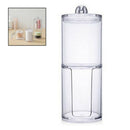 Acrylic Transparent Box Makeup Cotton Pad Round Container Storage Holde NHY