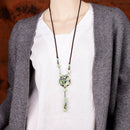 Ethnic Style Sweater Chain Long Necklace Female Retro Style Wind Pendant Pe