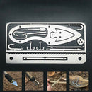 Multifunction Fishhook Survival Card Arrow Awl Needles Blades Hiking Camping Gw