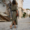 Women Lapel Long Sleeve Button Shirt Maxi Dress Casual Loose Solid Color Sl Y4U6