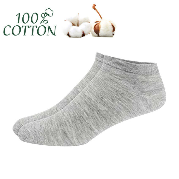 6 Pairs Solid Casual Cotton Breathable Invisible Crew Socks (3-color Mixed) A#S