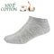 6 Pairs Solid Casual Cotton Breathable Invisible Crew Socks (3-color Mixed) A#S