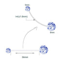 8pcs Maternity Belly Bar Flexible Crystal Pregnancy Navel Ring Belly Butto FPK