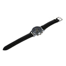 Mens Watch Quartz Watch PU Leather Black Quartz Watch I8S1